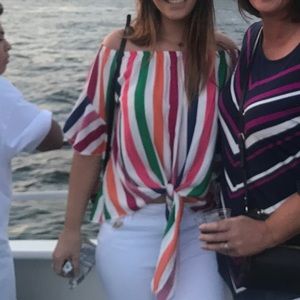 Off the shoulder silky top